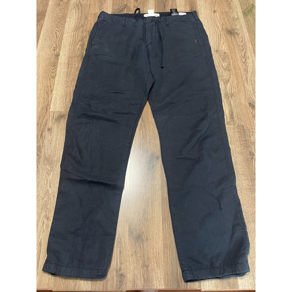 L.O.G.G. Pants, Women's 33, Black, Straight Leg, Drawstring, Pockets, Reg Fit